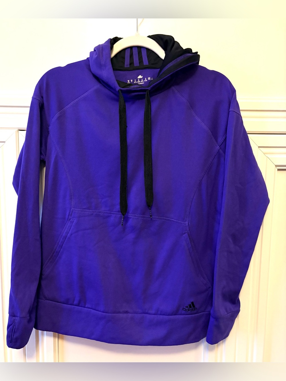 🟣 WOMENS PURPLE ADIDAS FLEECE SWEATSHIRT - SIZE MEDIUM 🟣